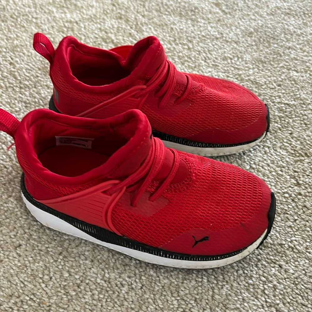 Puma red toddler size 8 tennis shoes